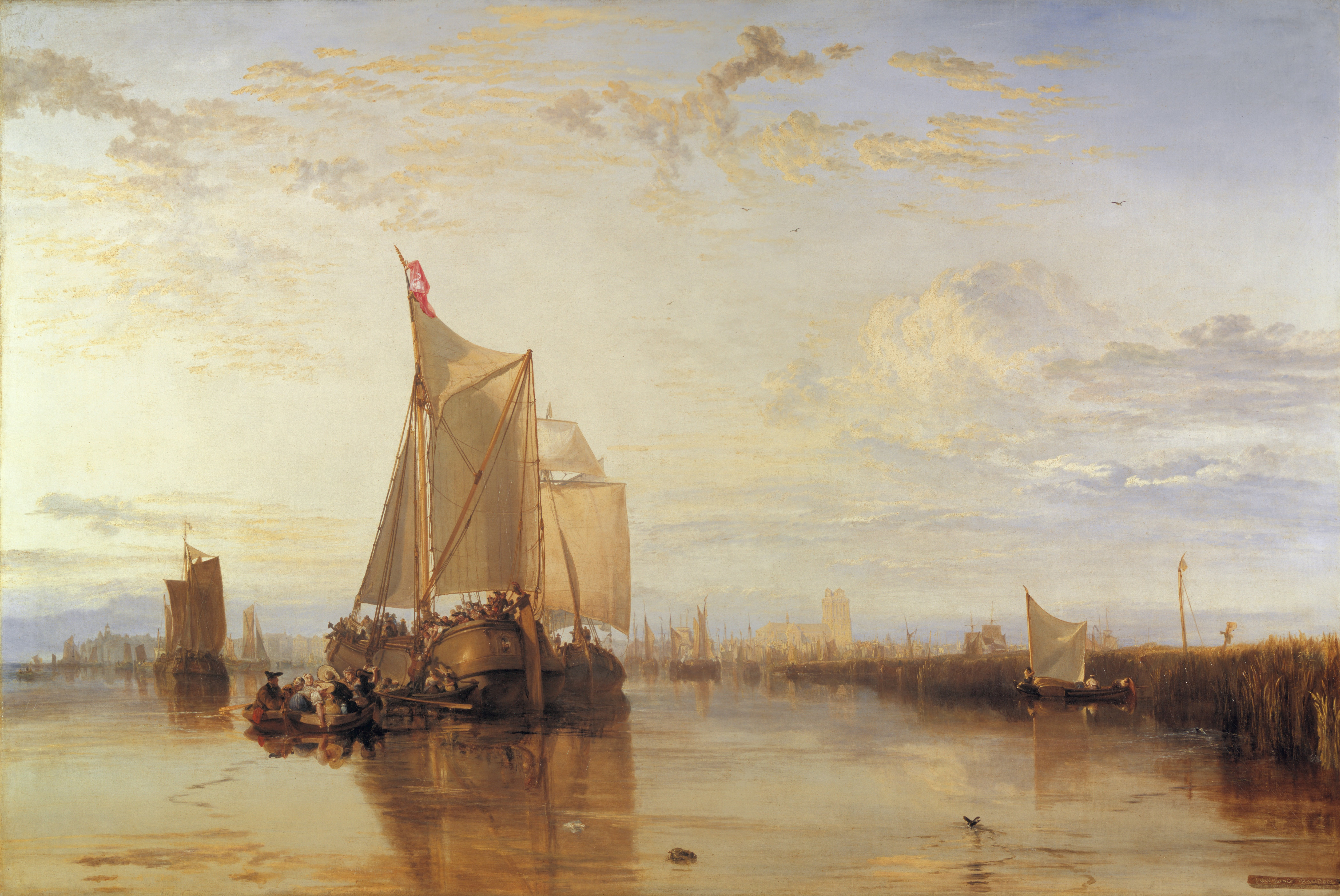 Joseph Mallord William Turner Dort or Dordrecht The Dort Packet Boat from Rotterdam Becalmed Google Art Project